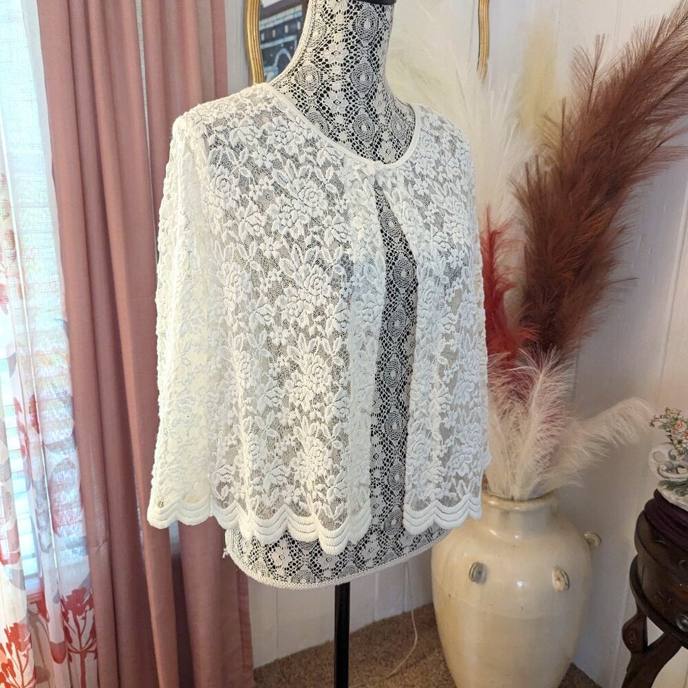LACE SHRUG/TOP 1X
